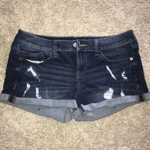Size 8 Express Jean Shorts low-rise cut ripped